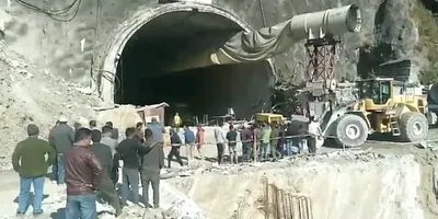 File image of the mouth of the tunnel in Uttarakhand. Photo: X/@Delhiite_