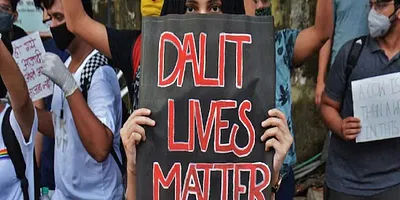 Representative image. A poster reads 'Dalit Lives Matter'. Photo: PTI