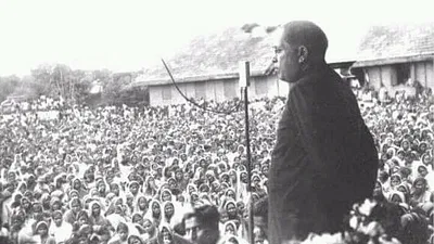 Dr. Babasaheb Ambedkar delivering a speech . Photo: Wikimedia Commons
